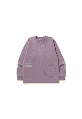 BAPE Ink Print Relaxed #1 L/S Tee Purple