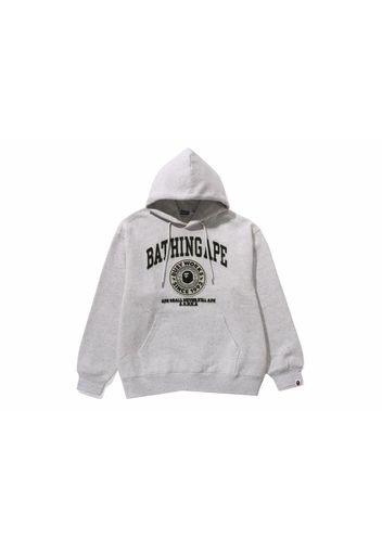 BAPE College Graphic Pullover Hoodie Gray