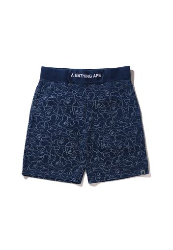 BAPE Line ABC Camo Sweat Shorts Indigo