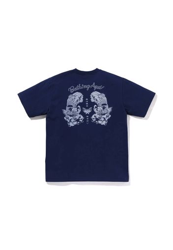 BAPE Japanese Tattoo Logo Tee Navy