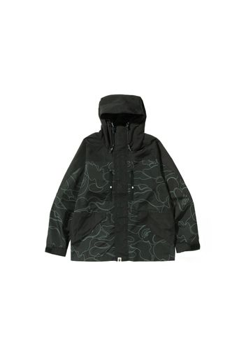 BAPE Text Code Camo Hoodie Jacket Black