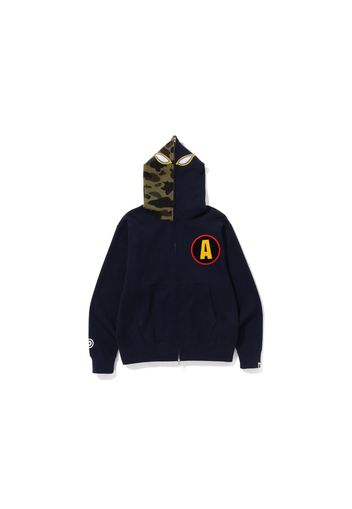 BAPE Shadow Relaxed Fit Full Zip Hoodie Navy