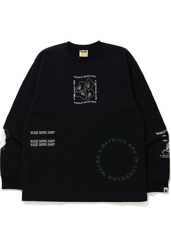 BAPE Ink Print Relaxed #1 L/S Tee Black