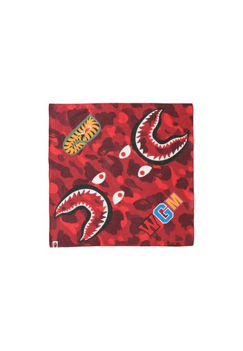 BAPE Color Camo Shark Bandana Red