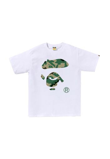 BAPE Woodland Camo Ape Face Tee White