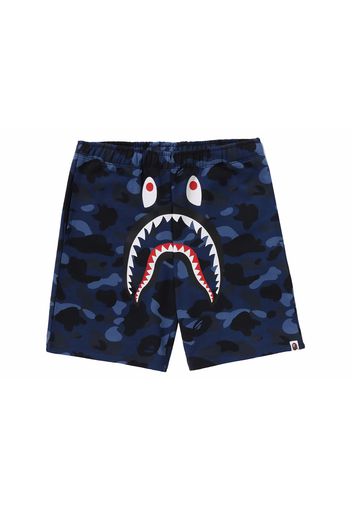 BAPE Color Camo Shark Sweat Shorts (SS24) Navy