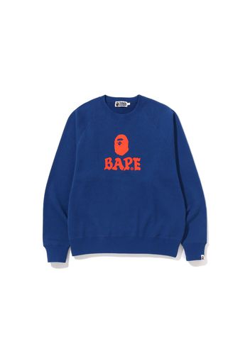 BAPE Bape Front Logo Relaxed Fit Crewneck Blue