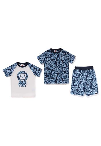 BAPE Kids' Solid Baby Milo Gift Set Navy