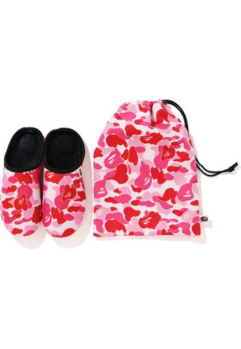 BAPE ABC Slippers & Pouch Set Pink