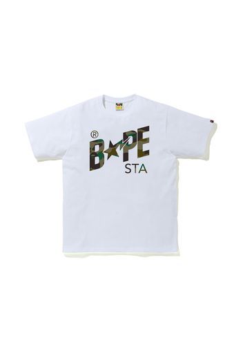 BAPE 1st Camo Bapesta Logo Tee White/Green