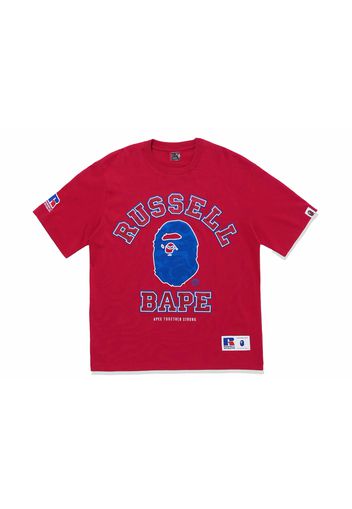 BAPE x Russell Tee Red