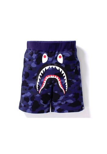 BAPE Color Camo Shark Sweat Shorts Navy