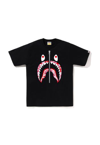 BAPE ABC Camo Shark Silver Zip Tee Black/Pink