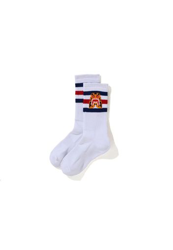 BAPE A Bathing Ape Men Tiger Socks White