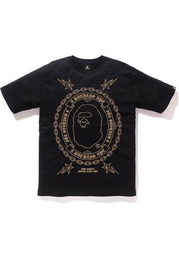 BAPE Embroidery Tee Black