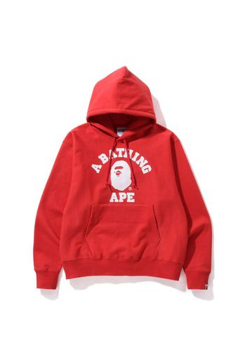 BAPE Classic College Relaxed Fit Pullover Hoodie Red