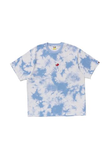 BAPE Cloud Head Bleach Dye Tee Blue