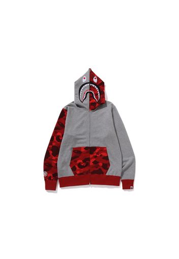 BAPE Color Camo Shark Full Zip Hoodie (FW23) Red