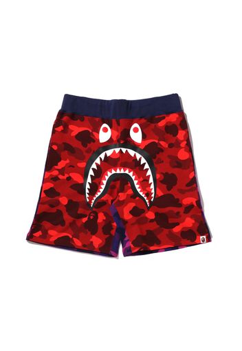 BAPE Crazy Camo Shark Sweat Shorts Red