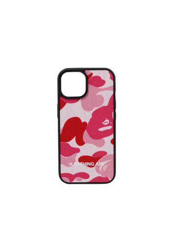 BAPE ABC Camo Cloth Fabric iPhone 15 Case Pink