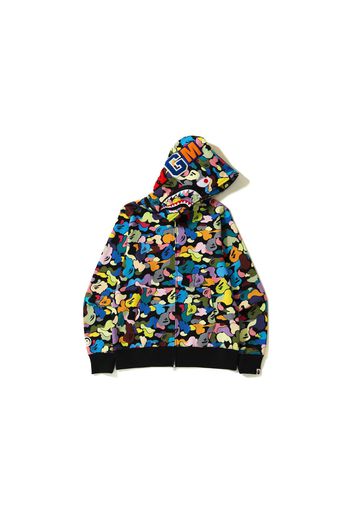 BAPE Multi Camo Shark Full Zip Hoodie (SS23) Black