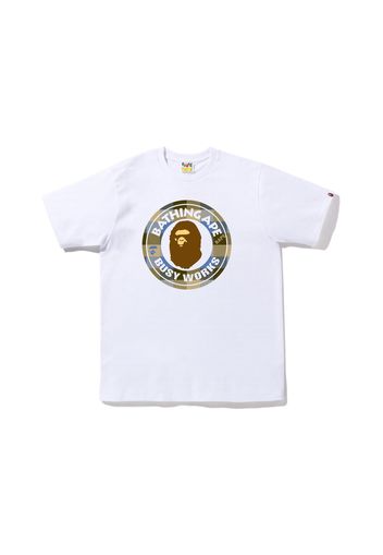 BAPE Block Check Busy Works Tee (FW22) White Beige