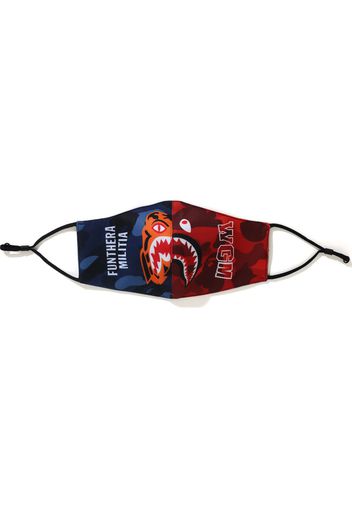 BAPE Color Camo Tiger Shark Half Mask Navy