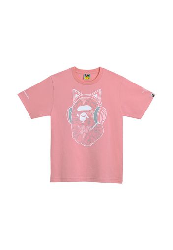 BAPE x Razer NEon Camo Ape Head Tee Pink