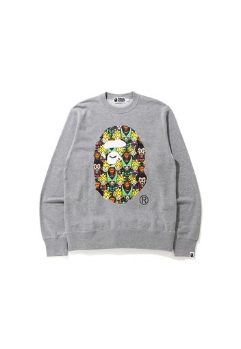 BAPE x Dragon Ball Z Baby Milo Big Ape Head Crewneck Gray