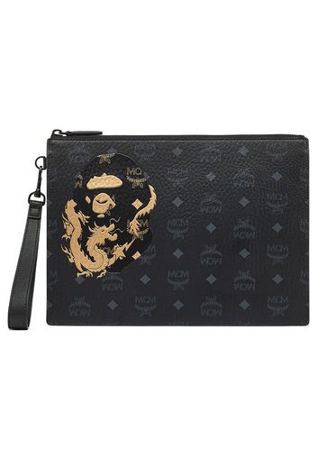 BAPE x MCM Flat Pouch Black