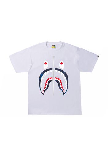 BAPE Sand Camo Shark Tee White/Navy