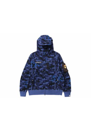 BAPE Sand Camo Military Relaxed Fit Full Zip Mask Hoodie Navy