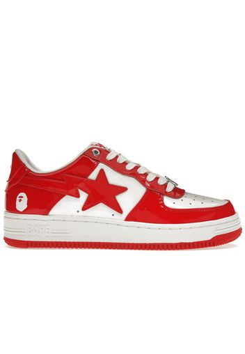 A Bathing Ape Bape Sta Patent Leather White Red (2023)