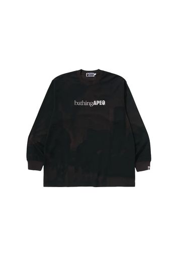 BAPE Overprint Logo Relaxed Fit L/S Tee Black