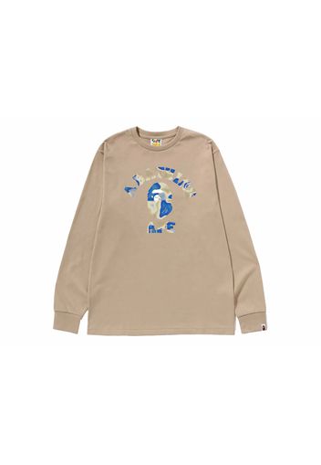 BAPE Liquid Camo College L/S Tee Beige