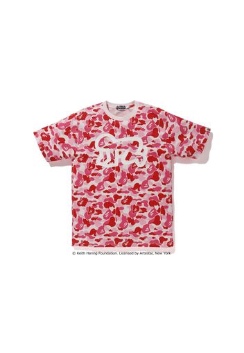 BAPE Keith Haring ABC Tee Pink Camo