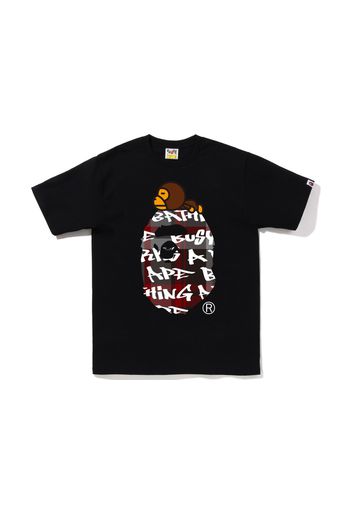 BAPE Graffiti Check Milo On Big Ape Tee Black Black