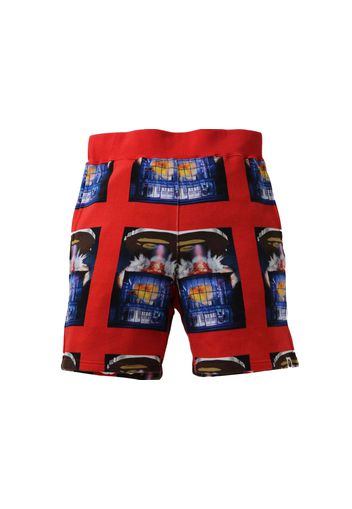 BAPE Invasion Sweat Shorts Red