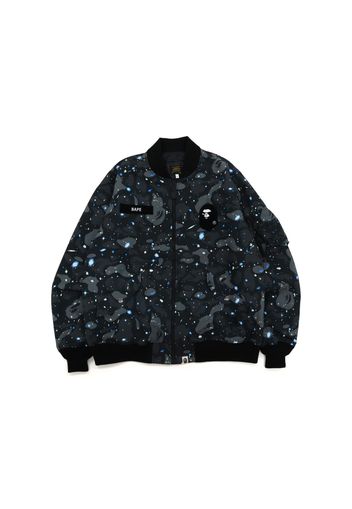 BAPE Space Camo Loose Fit MA-1 Jacket Black