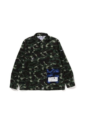 BAPE x Undefeated Color Camo Flannel Jacket Green Blue