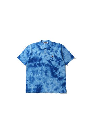 BAPE Relaxed Tie Dye Polo Blue