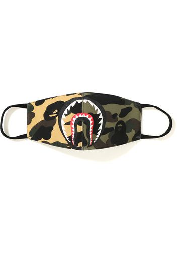 BAPE Half Camo Shark Mask Yellow/Green