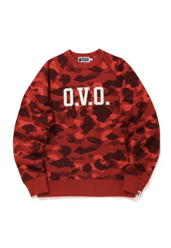 BAPE x OVO Color Camo Crewneck Red