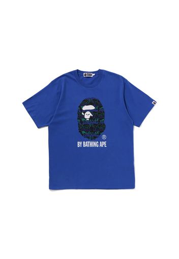 BAPE Graffiti Pattern By Bathing Ape Tee Blue