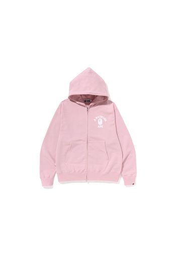 BAPE College Relaxed Fit Full Zip Hoodie (SS23) Pink