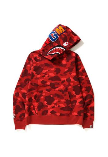 BAPE Color Camo Shark Wide Pullover  Hoodie Red