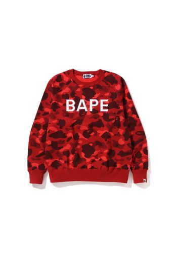 BAPE Color Camo Crystal Stone Relaxed Fit Crewneck Sweatshirt (SS22) Red