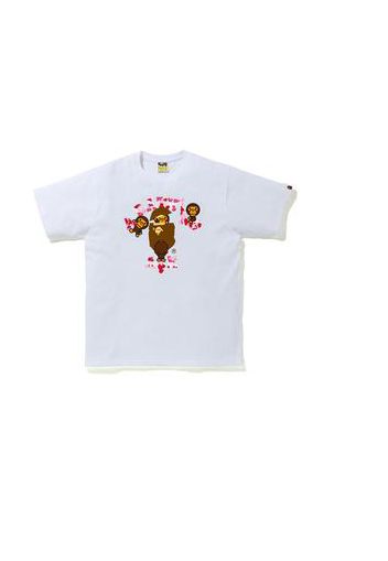 BAPE ABC Camo College Milo Tee White/Pink