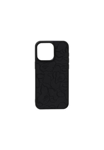 BAPE ABC Line Camo Embossed iPhone 15 Pro Max Case Black