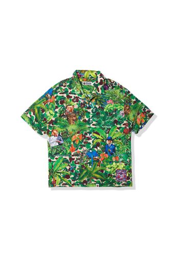 BAPE x Monkey 47 Open Collar S/S Shirt Green